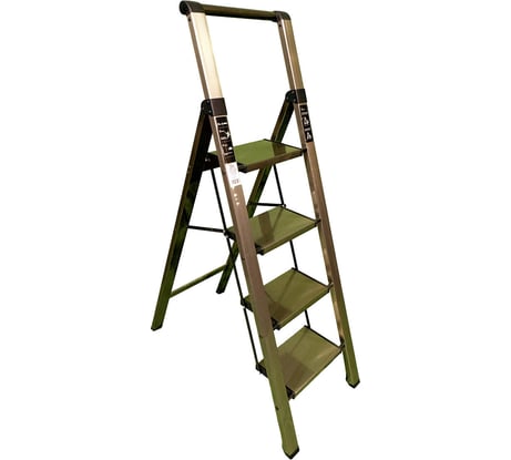 Алюминиевая стремянка SevenBerg calipso 4 широкие ступени золотая Calipso-4 gold