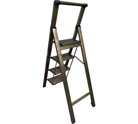 Алюминиевая стремянка SevenBerg calipso 4 широкие ступени золотая Calipso-4 gold