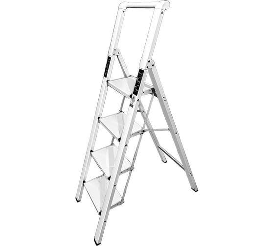 Алюминиевая стремянка SevenBerg calipso 4 широкие ступени белая Calipso-4 Calipso-4 silver