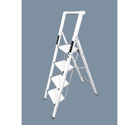 Алюминиевая стремянка SevenBerg calipso 4 широкие ступени белая Calipso-4 Calipso-4 silver
