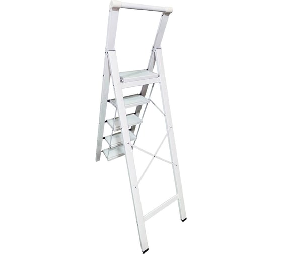 Алюминиевая стремянка SevenBerg calipso 4 широкие ступени белая Calipso-4 Calipso-4 silver
