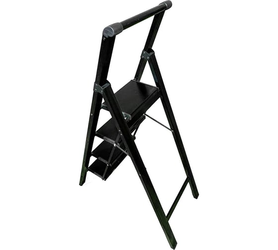 Алюминиевая стремянка SevenBerg calipso 4 широкие ступени чёрная Calipso-4 black