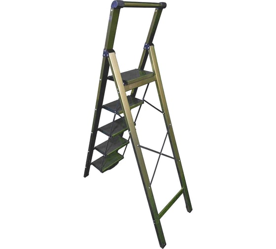 Алюминиевая стремянка SevenBerg calipso 5 широких ступеней золотая Calipso-5 gold