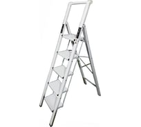 Алюминиевая стремянка SevenBerg calipso 5 широких ступеней белая Calipso-5 silver