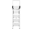 Алюминиевая стремянка SevenBerg calipso 5 широких ступеней белая Calipso-5 silver 9