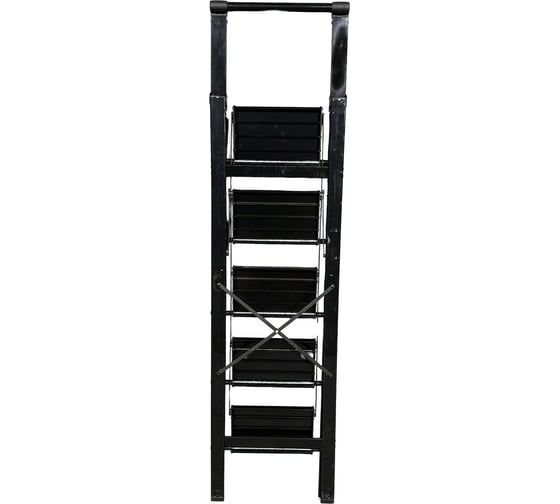 Алюминиевая стремянка SevenBerg calipso 5 широких ступеней чёрная Calipso-5 black