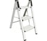 Алюминиевая стремянка SevenBerg milano 3 широкие ступени белая Milano-3 silver 1