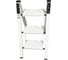 Алюминиевая стремянка SevenBerg milano 3 широкие ступени белая Milano-3 silver 4