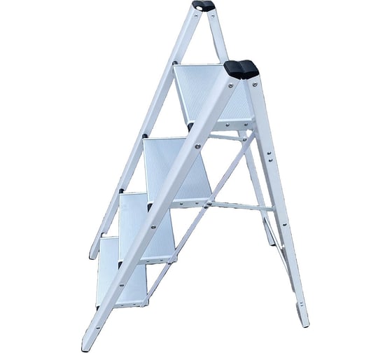 Алюминиевая стремянка SevenBerg milano 4 широкие ступени белая Milano-4 white