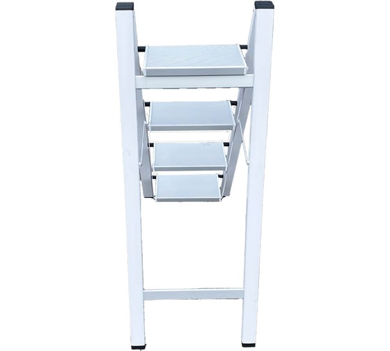Алюминиевая стремянка SevenBerg milano 4 широкие ступени белая Milano-4 white