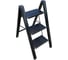 Алюминиевая стремянка SevenBerg milano 3 широкие ступени чёрная Milano-3 black 3