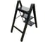 Алюминиевая стремянка SevenBerg milano 3 широкие ступени чёрная Milano-3 black 5