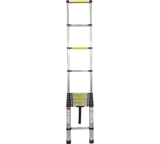 Телескопическая односекционная лестница Forcekraft 1.0-5.0 м, 16 ступеней FK-BL-T500