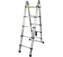Лестница телескопическая двухсекционная Forcekraft, 0,4/0,8-1,6/3,2м,10ступенек, max нагрузка 150кг, вес 10,4кг FK-BL-HT205 FK-BL-HT205(52834)