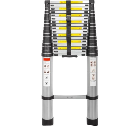 Телескопическая алюминиевая бытовая лестница Forcekraft 17 ступеней FK-BL-T720 1
