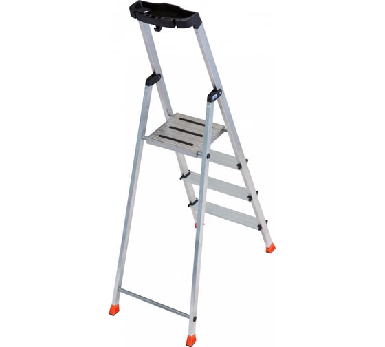 Свободностоящая стремянка Krause MONTO SAFETY 2К заглушки, 4 ступени 128942