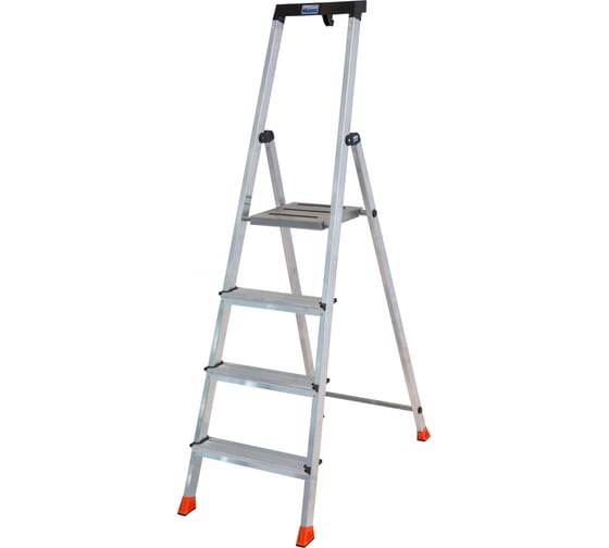 Свободностоящая стремянка Krause MONTO SAFETY 2К заглушки, 4 ступени 128942