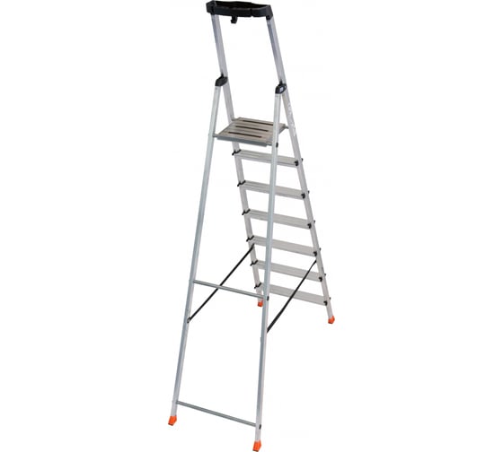 Свободностоящая стремянка Krause MONTO SAFETY 2К заглушки, 7 ступеней 128973