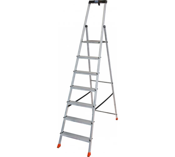 Свободностоящая стремянка Krause MONTO SAFETY 2К заглушки, 7 ступеней 128973