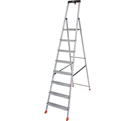 Свободностоящая стремянка Krause MONTO SAFETY 2К заглушки, 8 ступеней 128980
