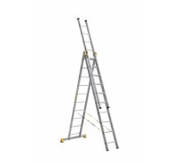 Алюминиевая трехсекционная профессиональная лестница Алюмет P3 9310