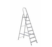 Алюминиевая лестница-стремянка Алюмет матовая, 8 ступеней Ам708