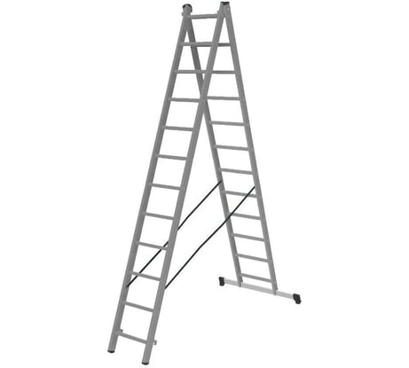 Двухсекционная лестница 12 ступеней Gigant L-02 2х12