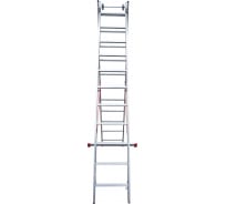Алюминиевая двухсекционная индустриальная лестница Новая Высота 2х11 5220211
