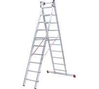 Алюминиевая двухсекционная индустриальная лестница Новая Высота 2х14 5220214