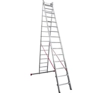 Алюминиевая двухсекционная индустриальная лестница Новая Высота 2х19 5220219