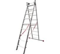 Алюминиевая двухсекционная индустриальная лестница Новая Высота 2х9 5220209