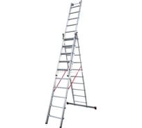 Алюминиевая трёхсекционная индустриальная лестница Новая Высота 3х10 5230310