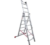 Алюминиевая трёхсекционная индустриальная лестница Новая Высота 3х6 5230306