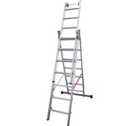 Алюминиевая трёхсекционная индустриальная лестница Новая Высота 3х9 5230309