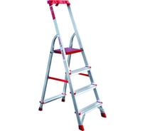 Алюминиевая стремянка с лотком-органайзером Новая Высота 4 ступени 3150104