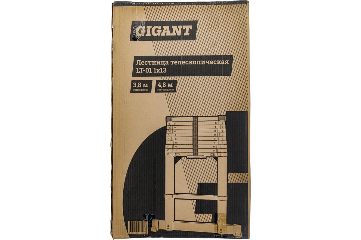 Телескопическая лестница Gigant 3.8м LT-01 1x13 - выгодная цена, отзывы ...