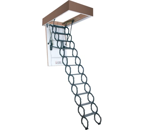 Ножничная лестница FAKRO LST 60х120 см, высота 280 см 860426