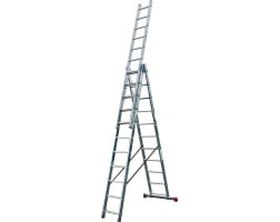 Алюминиевая трехсекционная лестница 3х11 Krause Corda 010421