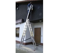 Алюминиевая трехсекционная лестница 3х11 Krause Corda 013422