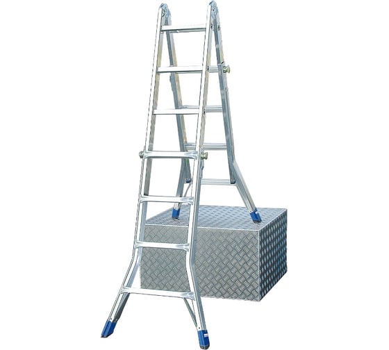 Шарнирная телескопическая лестница Krause STABILO 123565