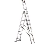 Трехсекционная усиленная лестница Svelt Euro e3 - 3x8R ступеней SCE3R010