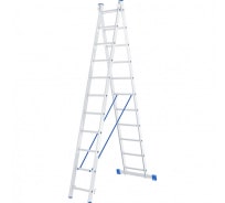 Алюминиевая двухсекционная лестница СИБРТЕХ 2х11 ступеней 97911