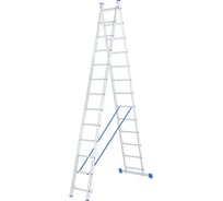 Алюминиевая двухсекционная лестница СИБРТЕХ 2х13 ступеней 97913