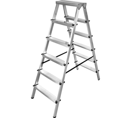 Алюминиевая стремянка двухсторонняя, 6 ступеней Gigant AS 206
