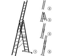 Трехсекционная лестница Zarges 3х7 48920 15889827