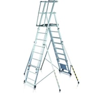 Телескопическая лестница-платформа ЦАП Zarges 9 ступеней 41327