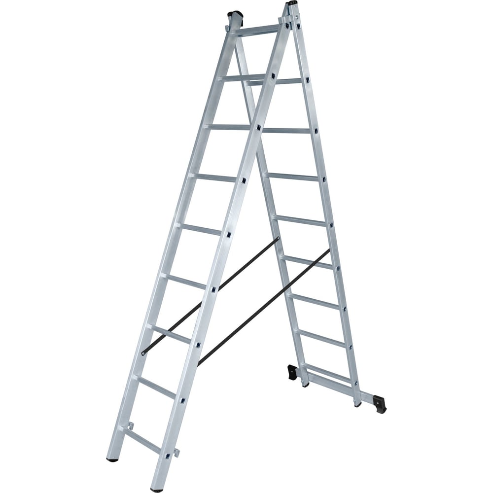 Алюминиевая двухсекционная лестница Вихрь ЛА 2х9 73/5/1/24 - выгодная ...