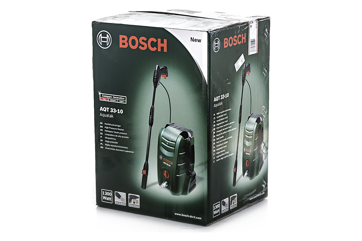 Мойка высокого давления Bosch AQT 33-10 06008A7000 - выгодная цена, отзывы,  характеристики, 1 видео, фото - купить в Москве и РФ