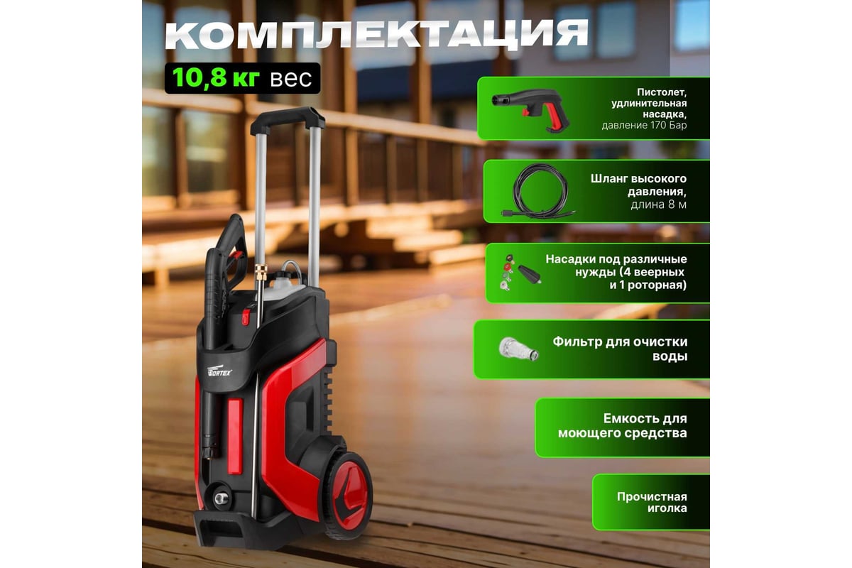 Мойка высокого давления WORTEX PW 1740 PW174000025