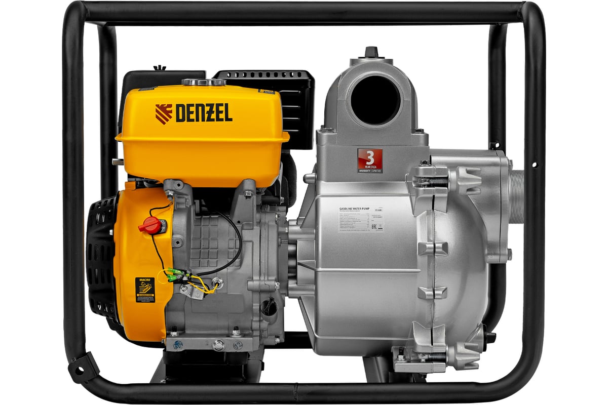 Бензиновая мотопомпа для грязной воды DENZEL PX-80D 99204 - выгодная .